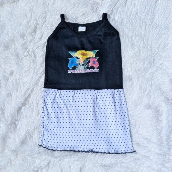 Girls’ Black & White Polka Dot Summer Dress – Cute Floral Print 2T - Picture 1 of 4